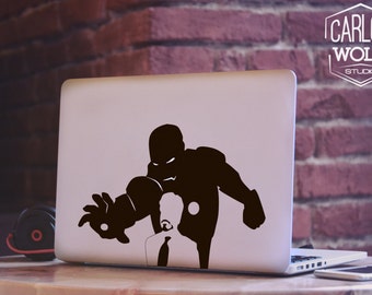 Tony Starks Ironman Macbook Decal ,Laptop Decal, Macbook Sticker, Macbook Accessories, Removable Macbook Sticker, Macbook Air Sticker MD030