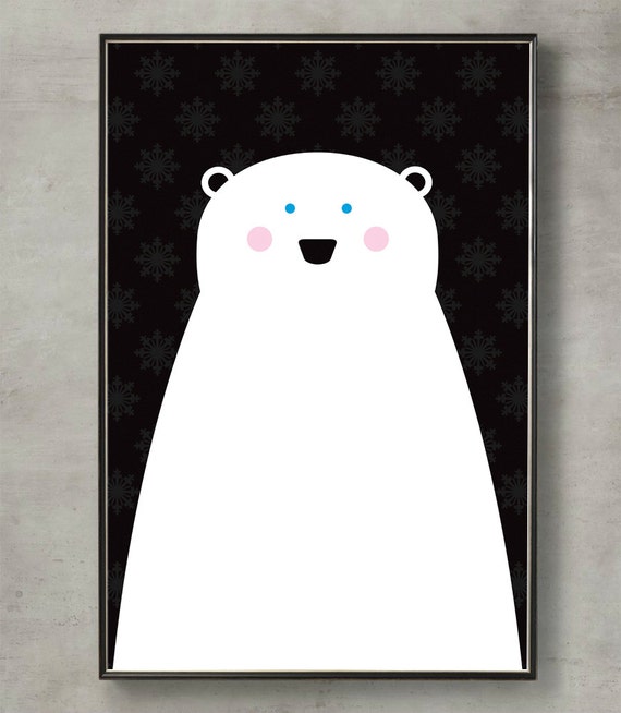 Eisbär süÃe tiere baby kinder kinderzimmer illustration
