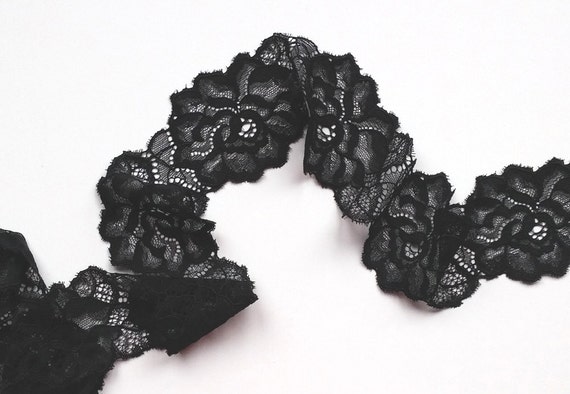 Black lace Lingerie lace Underwear lace Lace trim Black narrow
