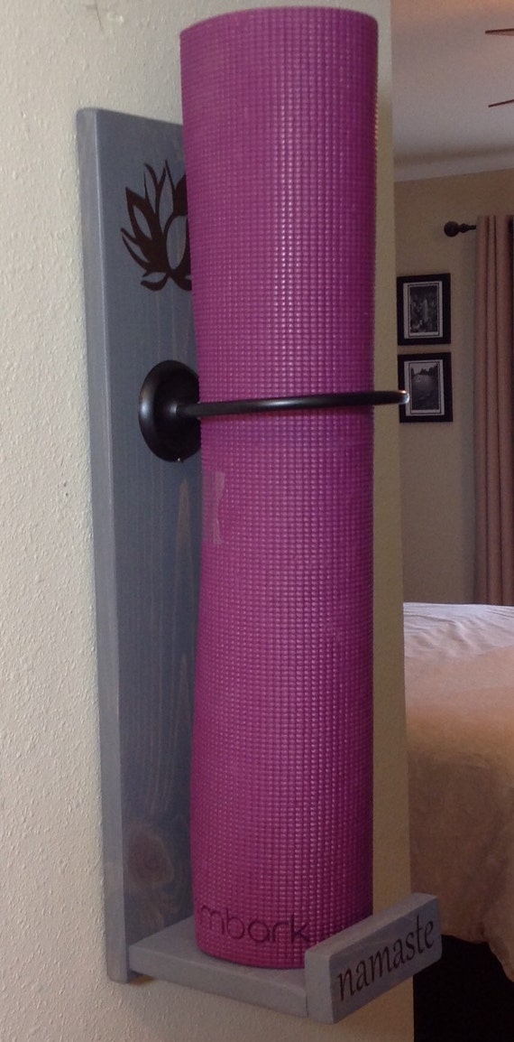 yoga mat holder handmade vertical yoga mat holder by YogaWares