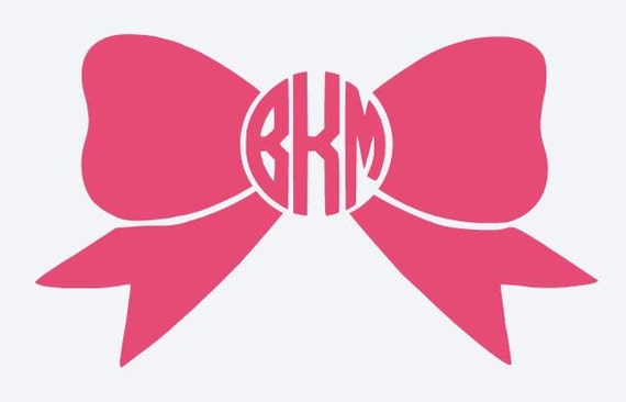 Cute Bow Monogram Initials SVG Digital cutting file Instant
