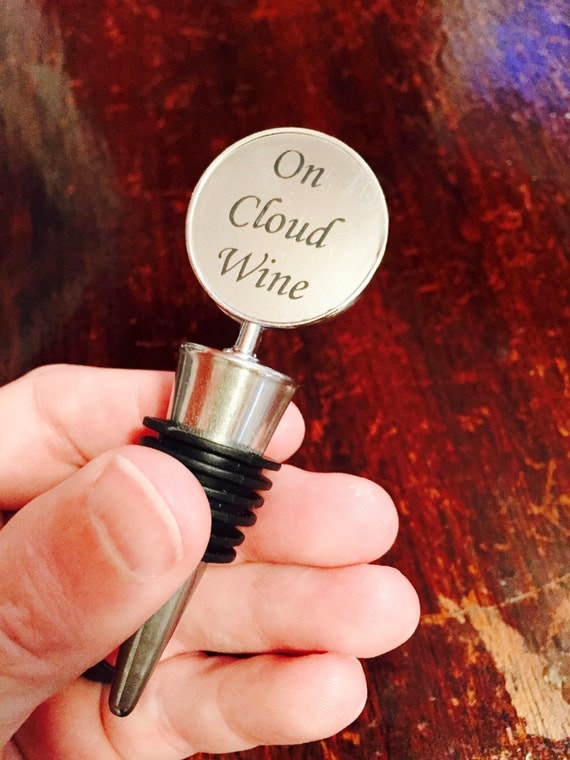 PERSONALIZED Wine Stopper CUSTOM Wine Stopper by CMTImpressions
