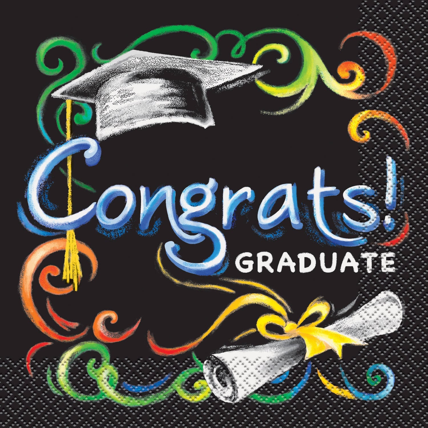 Graduation paper plates and napkins