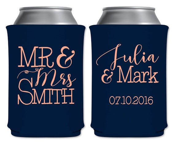 Wedding Beer Coolers Beverage Insulators Personalized Wedding