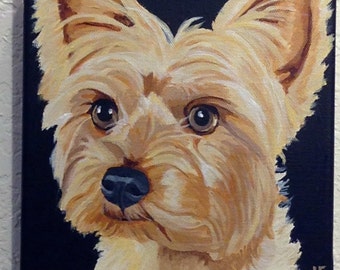 Dog Portrait, Custom Pet Portrait, Pet Painting, Pet Portrait, Hand Painted, Dog Portrait Custom, From Photograph, Memorial Pet Portrait