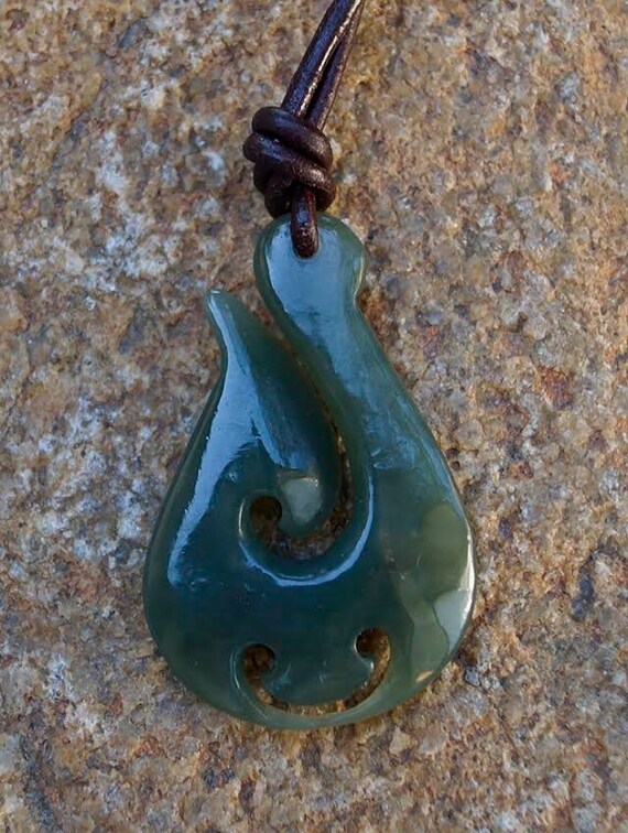 SALE Maori Hei Matau Koru Jade Pendant / Hand by CaliforniaTrendz