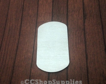 ON SALE 1 3/16 x 2 1/8 " Dog Tag, Stamping Blanks, Aluminum, 14g, Stamping Supplies, Stamp Blanks, Hand Stamping, Jewelry, Metal Stamping, A