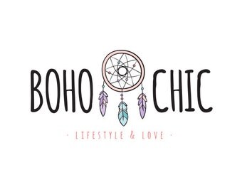 Boho chic logo | Etsy