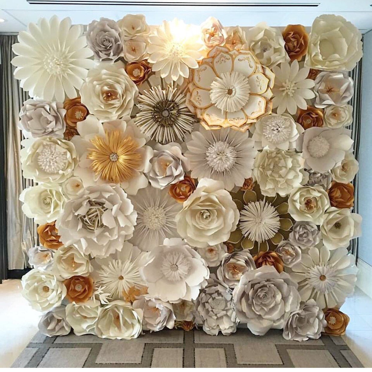 Paper Flower Wall custom and handmade to order. IDGED1001