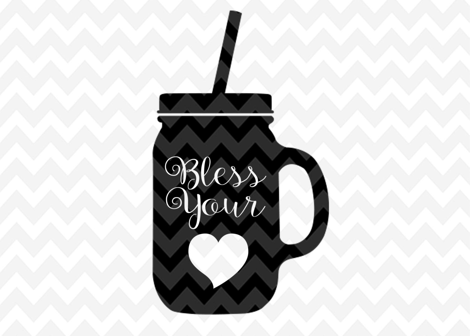 Download Bless Your Heart SVG Country Clip Art Mason Jar PNG