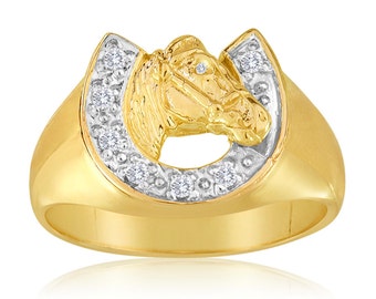 Mens horseshoe ring | Etsy