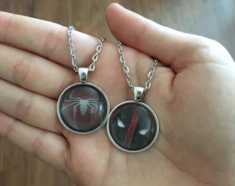 Scarlet Witch / Vision Necklaces by darthstickers on Etsy