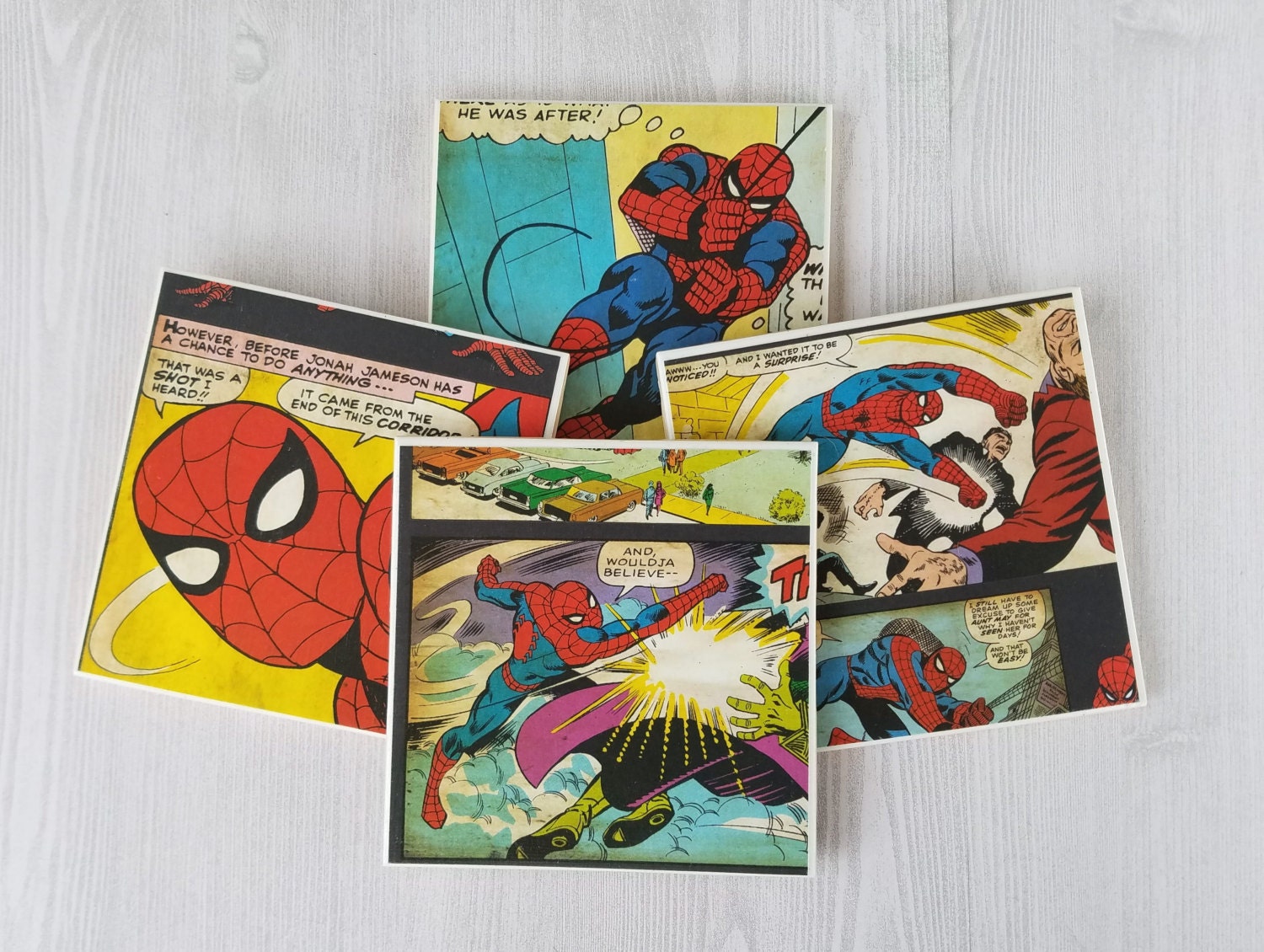 Comic Book Coasters Comic Book Tile Coasters Comic Coasters