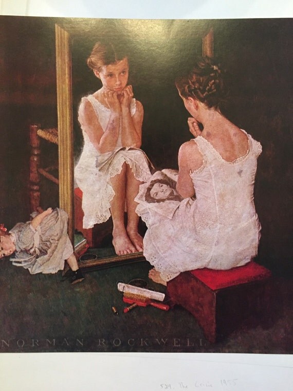 Girl in the Mirror Norman Rockwell.