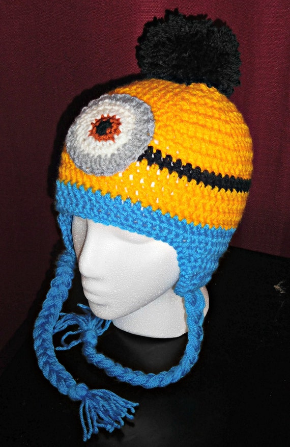 Minion Beanie Crochet Hat One Eye