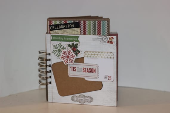 Christmas Scrapbook Mini-Album, Chipboard & Envelope