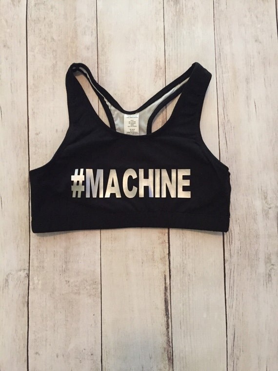 Sports Bra Active Wear MACHINE Sports Bra by TheCheerShack on Etsy