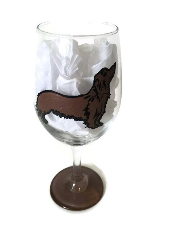 Dachshund Wine Glass Custom Dog Wine Glass Dog Lover Gift
