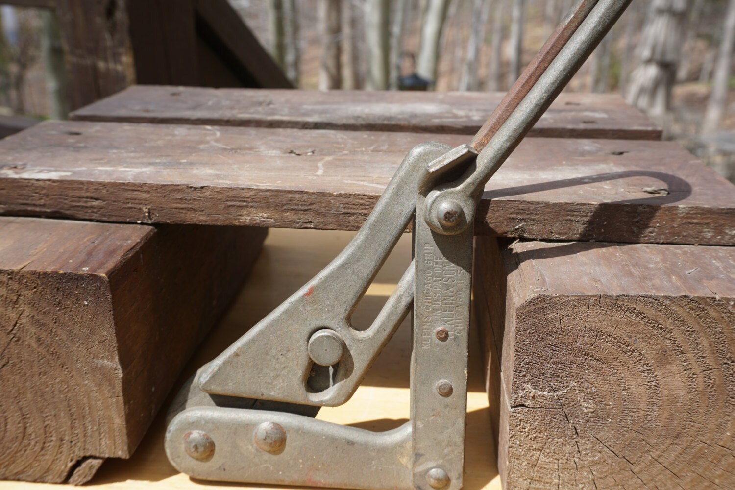 Vintage Wire Fence Grip Puller Stretcher Line Tool by M. Klein