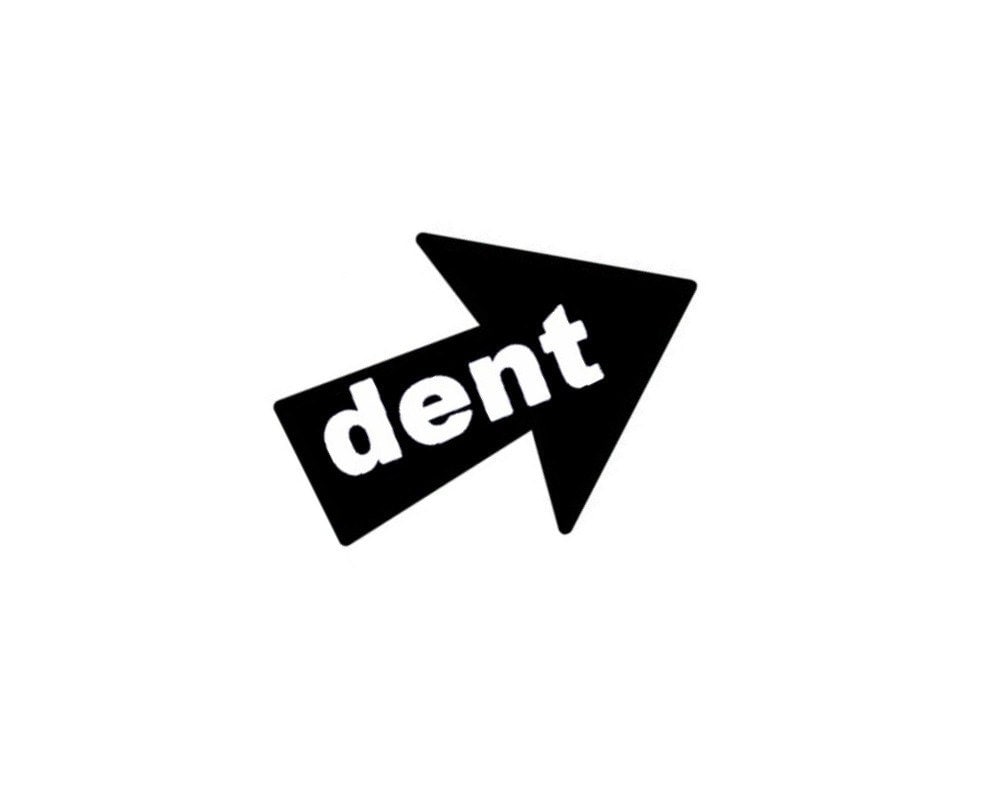 Dent Sticker by DirtyCreations on Etsy
