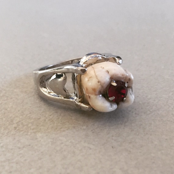 Queen of Hearts Human Tooth Ring