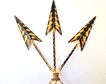 Yellow and Black Tribal Arrows - Wall Arrow - Arrow Wall Decor - Crossed Arrows - Bohemian Home Decor - Arrow Nursery - Yellow Wall Art