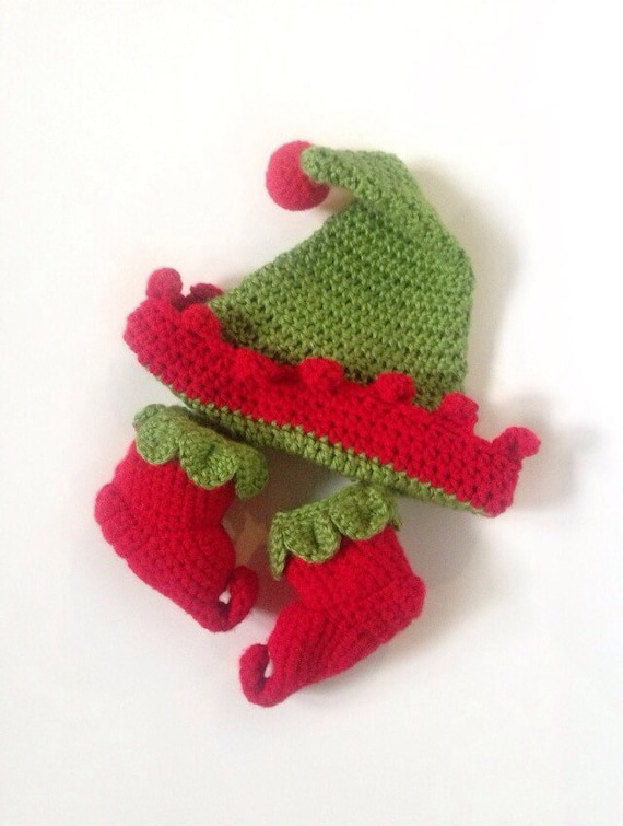Items similar to Baby elf costume Baby elf hat Elf shoes Baby