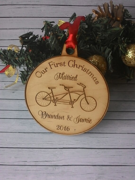 our first christmas married ornament personalized couples gift our first christmas married ornament personalized couples gift