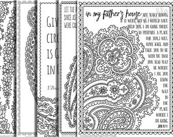 5 bible verse coloring pages set 1 inspirational quotes diy