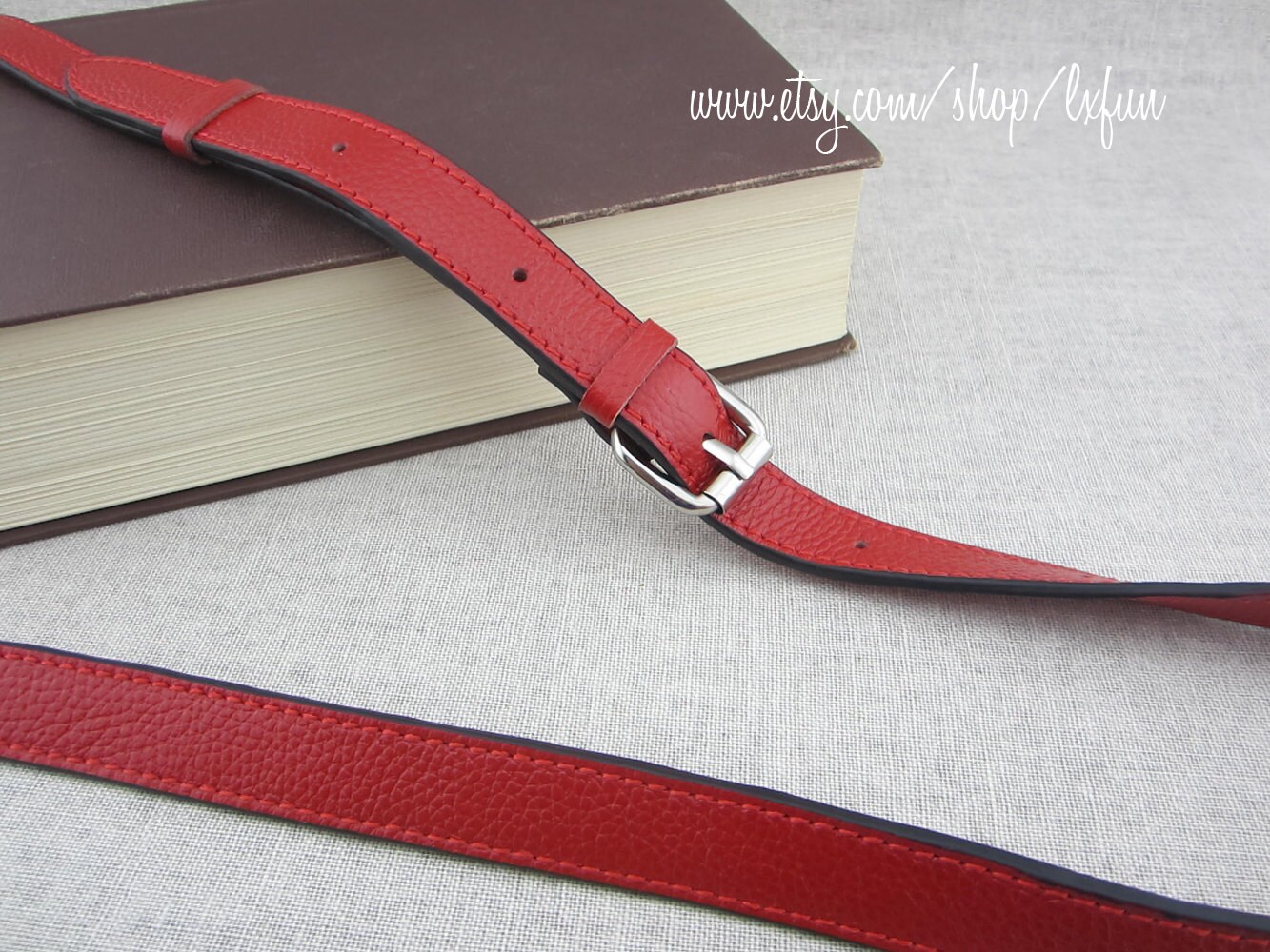 red purse strap