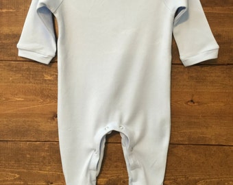 SALE! Blank Baby Blue Footed Sleeper