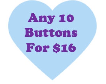Button deal - Ten 1.25 inch buttons - Feminist button deal