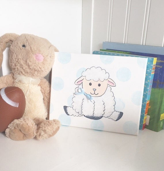 lamb wall decor lamb wall art baby boy nursery baby blue