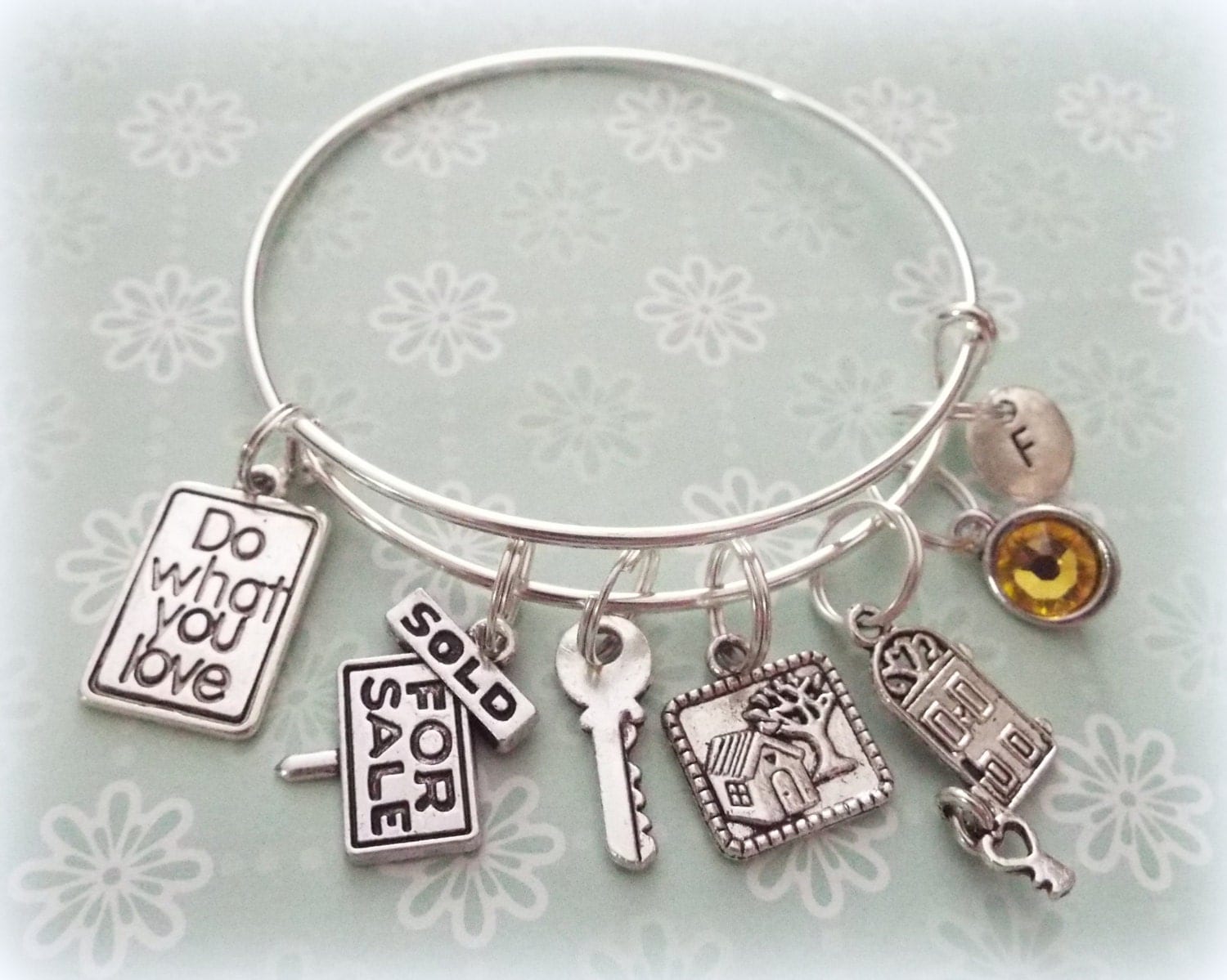 Real Estate Agent Gift, Personalized Jewelry, Real Estate Agent Charm
