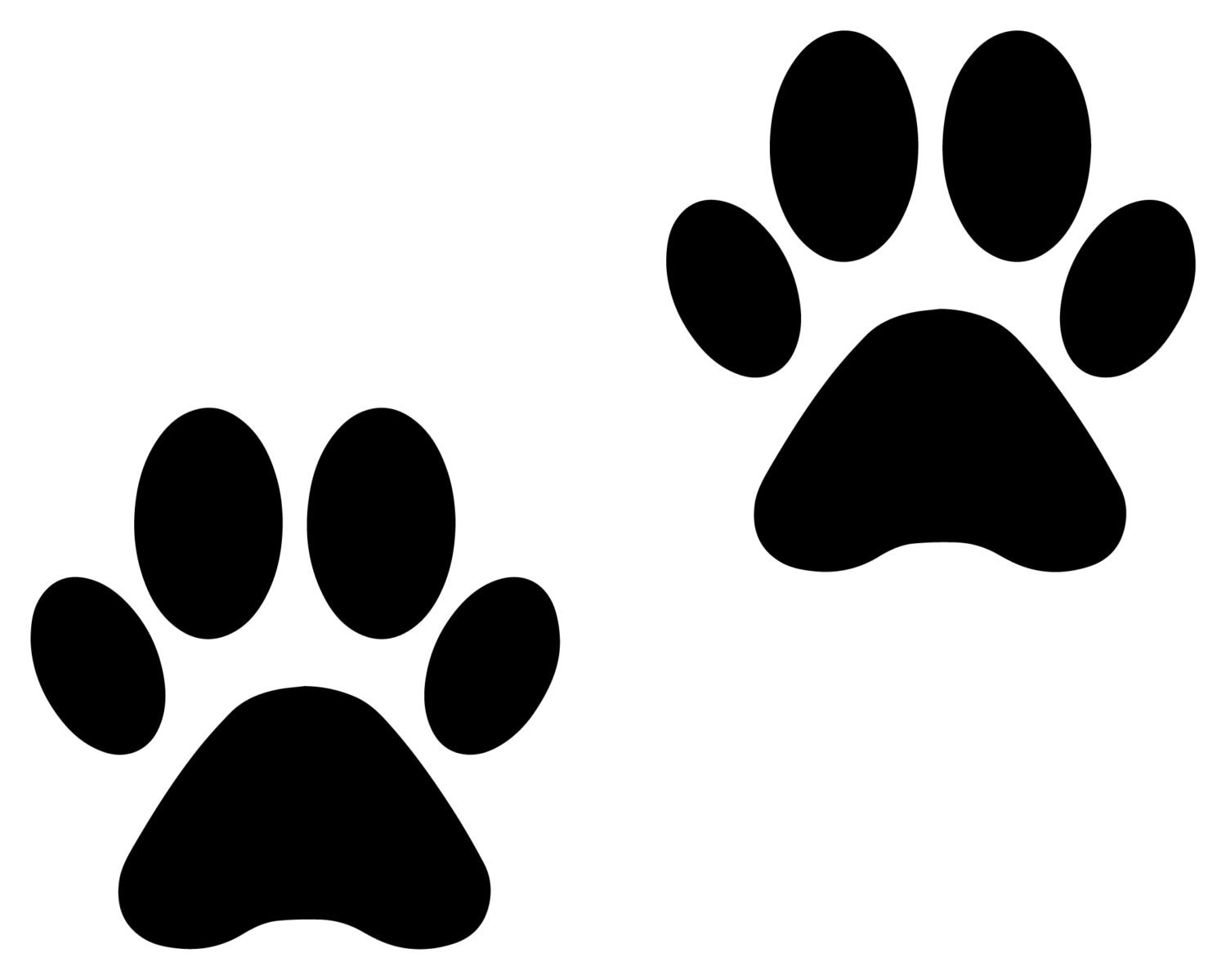 Set of 8 Animal Paw Print shape vinyl stickers Paw Print