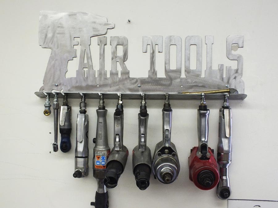 Mechanic's Air Tool Rack Toolbox Shop Custom Metal
