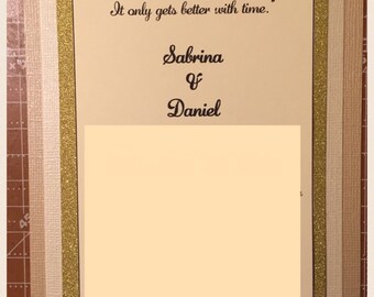 Champagne & gold wedding invitation/elegant/gold/ivory/handmade/customize/personalize