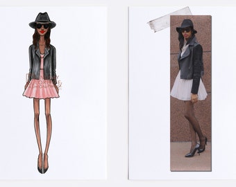 Custom Blogger Illustration, Custom Portrait, Custom Fashion Illustration, Custom Fashion Art, Custom Gift, Digital File