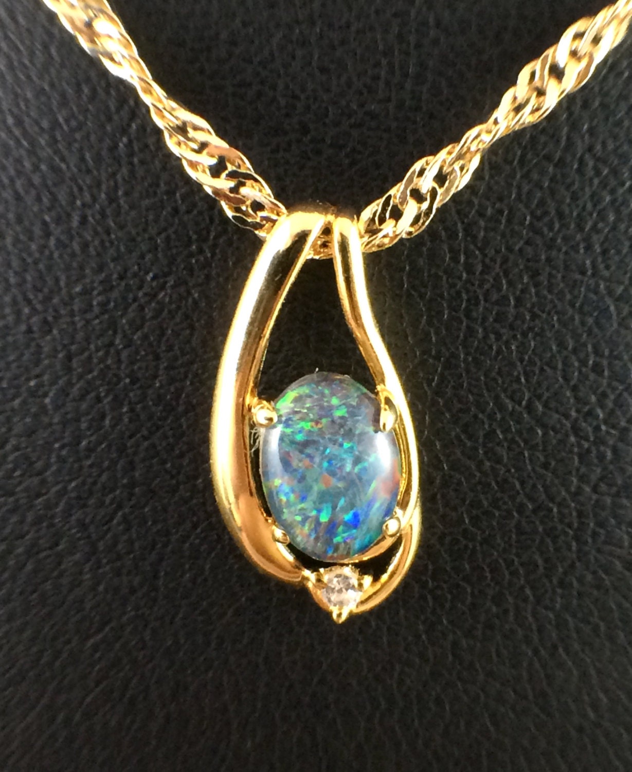 Opal Necklace Pendant Genuine Australian Jewelry Triplet