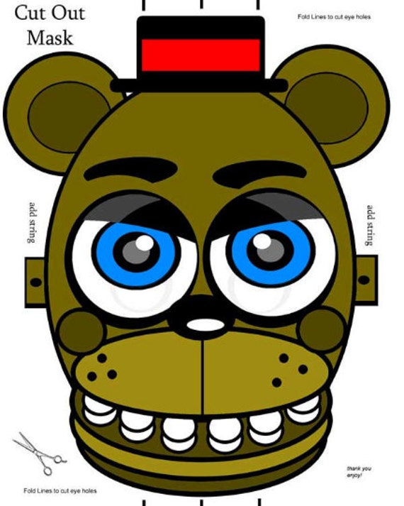 Freddy Fazbear Mask Printable