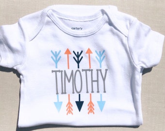 Baby Boy Outfit-Coming Home Outfit-Monogram Baby Boy Clothes-Newborn Boy Clothes-Baby Shower Gift-Cute Baby Clothes-Baby Name Shirt