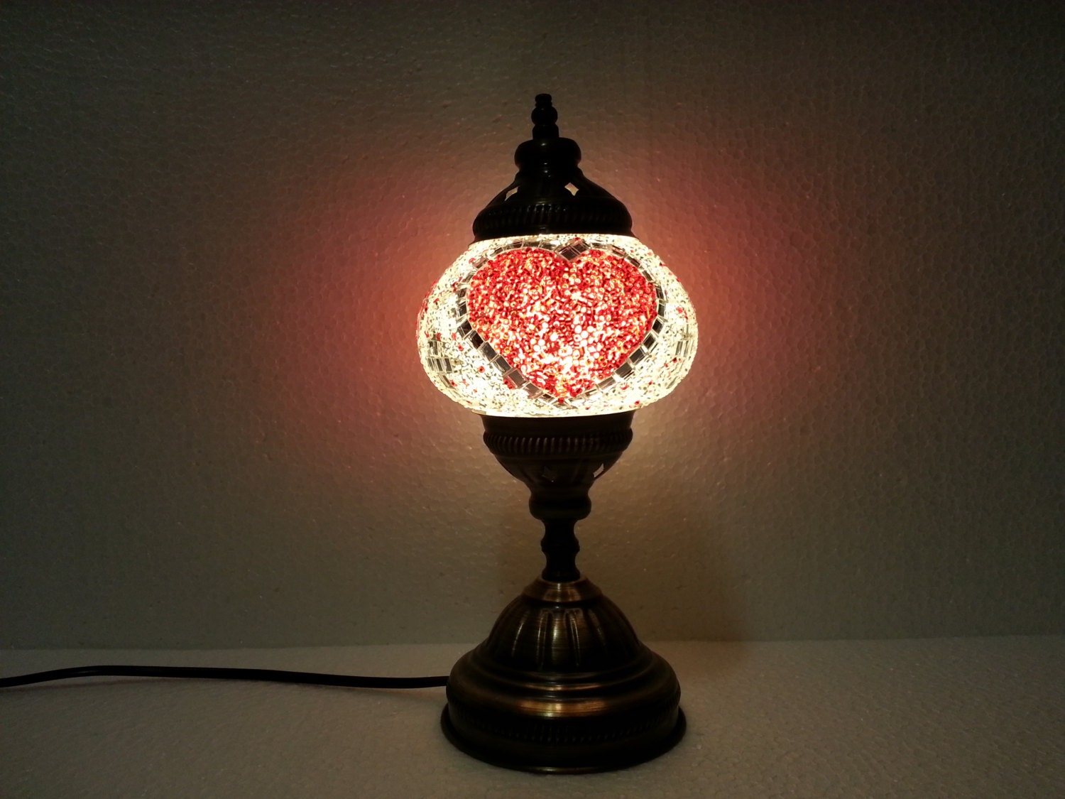 Turkish Mosaic Handmade Table Lamp nightstand lamp by MosaicTurkey