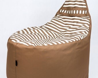 Comfortable bean bag chair / pouf, adult size chair, huge comfort, high quality fabric (cover + insert), Scandinavian design