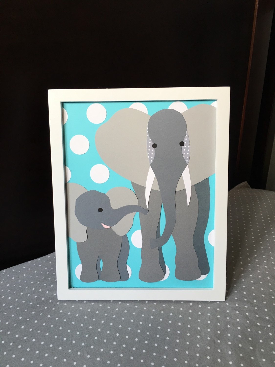 Elephant nursery baby boy decor framed set of 4 by BaxterBabyDecor