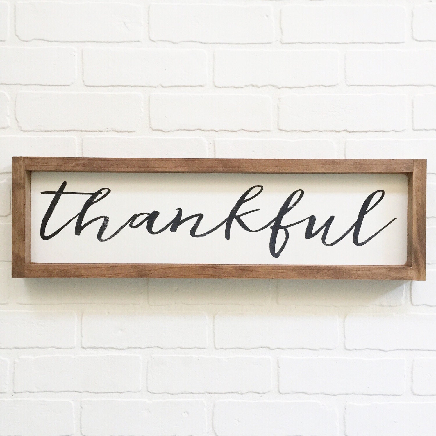 7x24 thankful wood sign home decor painted by SplendidBeginnings