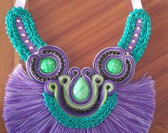 ethnic necklace fringed