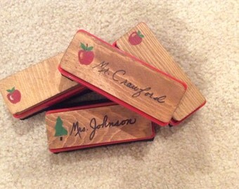 Personalized erasers. Great teacher gift