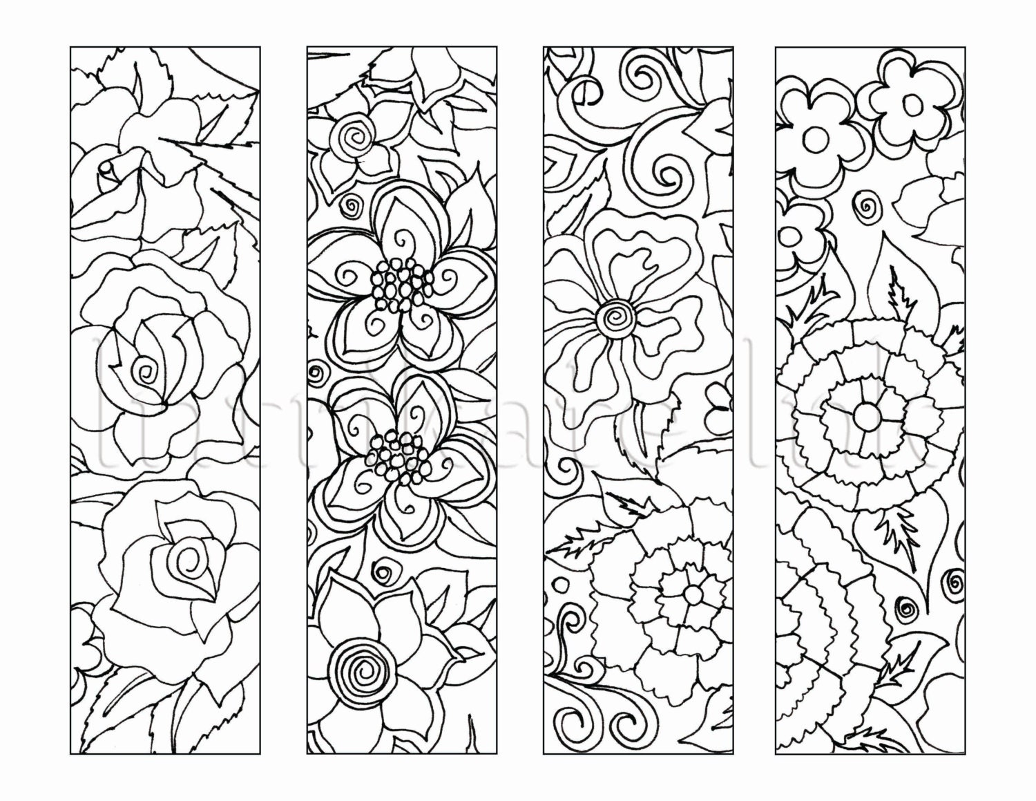 Color Your Own Bookmarks Free Printable Printable Templates