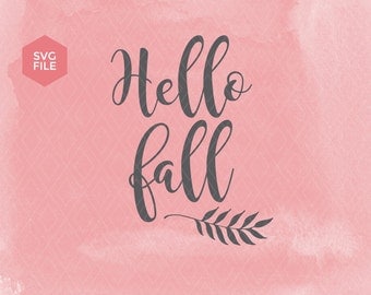 Fall svg, hello fall svg, autumn svg, thanksgiving svg, fall vector file, cutting fall svg, laurel wreath svg, fall quote autumn leaves fall