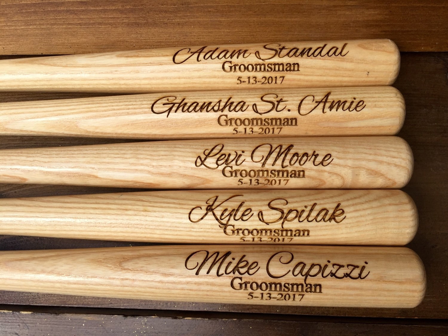 Engraved Groomsman Baseball Bat Groomsmen Baseball Bats